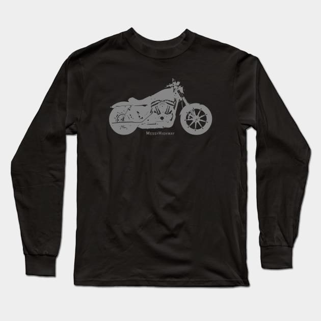 Harley Iron 883 18, shadow Long Sleeve T-Shirt by MessyHighway